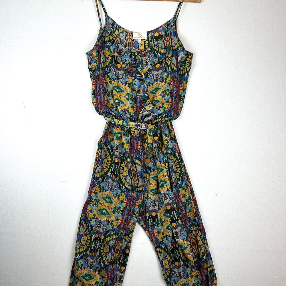 Collective Concepts Faux Wrap Abstract‎ Print Pantsuit Jogger